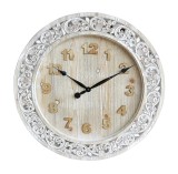 Ceas perete lemn alb maro 60 cm