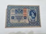 bancnota austria 1000 kr 1902 supratipar vertical