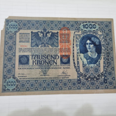 bancnota austria 1000 kr 1902 supratipar vertical