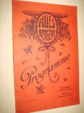 5274-Revista veche Cabaret si Vodevil- Folies Bergere Programme bilet intrare.