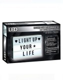 Cutie cu litere LED iluminate, 31x5x22,5 cm, 100 litere, jumbo