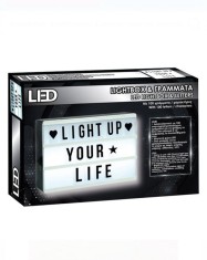 Cutie cu litere LED iluminate, 31x5x22,5 cm, 100 litere foto
