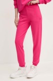 HUGO pantaloni de trening din bumbac culoarea roz, neted, 50522417
