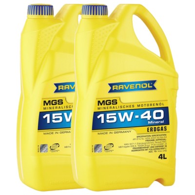 Pachet 8 litri ulei Ravenol MGS Gasmotor 15W40 foto