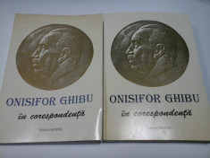 ONISIFOR GHIBU IN CORESPONDENTA - 2 volume foto