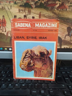 Sabena Magazine, nr. 82, fev. 1969, Liban, Syrie, Irak, Bruxelles, 120 foto