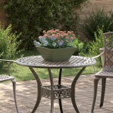 VidaXL Ghiveci Metalic Verde Olive Metal Mediu Inserții Decorative
