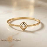 Cumpara ieftin Bratara Echilibru Divin , Bratara fixa placata cu aur 14K model geometric