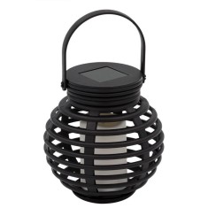 Lampa solara LED, 11 x 11 cm, aprindere automata, baterie reincarcabila, intrerupator on/off, plastic, Negru