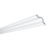 Bagheta decorativa polistiren extrudat NMC BG-LX50, clasic, alb, 200 x 5 x 5 cm