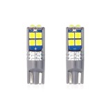 Cumpara ieftin Set becuri auto cu LED CANBUS compatibil T10 W5W 10 SMD Alb 12/24V, destinat competitiilor auto sau off-road, Amio