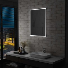 vidaXL Oglindă cu LED de perete de baie, 60 x 80 cm 144718