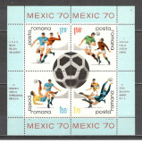 Romania.1970 C.M. de fotbal MEXIC-Bl. DR.236, Nestampilat