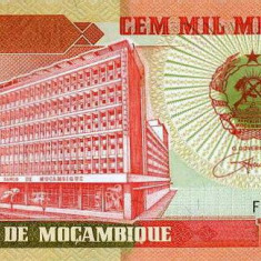 MOZAMBIC █ bancnota █ 100000 Meticais █ 1993 █ P-139 █ UNC █ necirculata