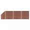 Set panouri gard, 3 pătrate + 1 oblic, maro, 619 x 186 cm, WPC
