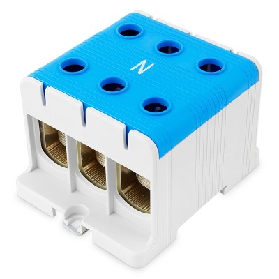 Clema terminala conexiune 1 pol albastra Cu-Al 6x150mm &amp;sup2;, , , , , , , montare pe sina DIN 35mm 290A (Al) 320A ( Cu) foto