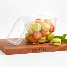 Recipient de depozitare alimente, etanș, Koken cutie depozitare cu capac, plastic fără BPA, organizator alimente, rezistent rece/fierbinte, 0.6L, 1.2L