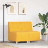 VidaXL Unitate Sofa Modulară Fără Brațe 2 pcs Galben deschis