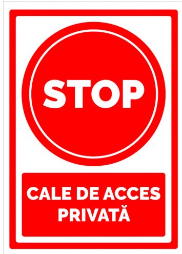 Stop cale de acces privat