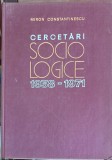 Cercetari Sociologice 1938-1971, Miron Constantinescu, Editura Academiei Romane, 1971, Sociologie, Hardcover