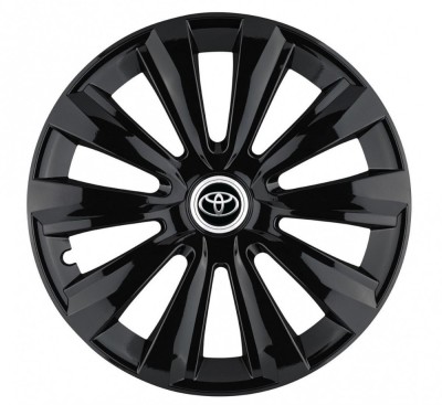 Set 4 Capace Roti Autohelix MSA&amp;reg;, potrivite jantelor de R15, pentru Toyota, model delta negru foto