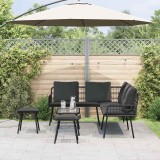Cumpara ieftin Set de canapele pentru grădină 4 pcs Negru poliratan