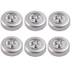 Set 6x Lampa universala autoadeziva cu 3 LED-uri, utilizare baterii de tip AAA - Argintiu, Dactylion