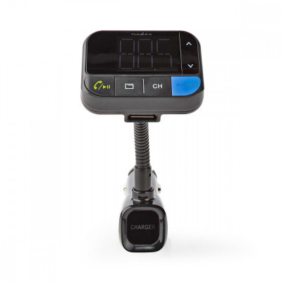 Modulator FM Nedis Bluetooth MicroSD Hands-Free Control vocal 2x USB foto
