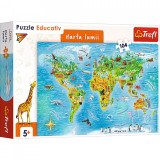 PUZZLE EDUCATIONAL HARTA LUMII 104 PIESE, Trefl