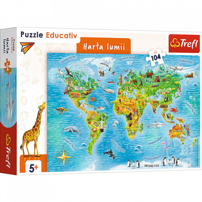 PUZZLE EDUCATIONAL HARTA LUMII 104 PIESE