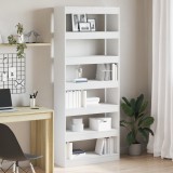 Raft Alb Lemn 80x30x198 cm vidaXL - Biblioteca Moderna, Depozitare Living, Birou, Camera Studiu