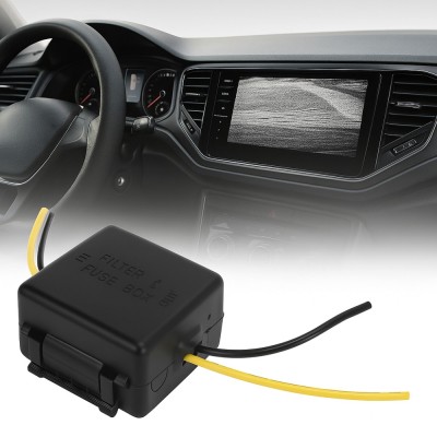 Filtru Stabilizator si Deparazitare 12V Auto, Antibruiaj si Antiinterferente pentru Camera Marsarier, Senzori Parcare, Radio si Audio, Compatibil Univ foto