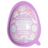 Bombă de baie efervescentă cu surpriză &icirc;n interior, mov, 98212K , Martinelia, 150g