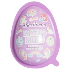 Bombă de baie efervescentă cu surpriză &icirc;n interior, mov, 98212K , Martinelia, 150g