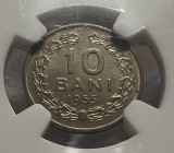 10 Bani 1955 Cu-Ni, Romania, NGC MS66