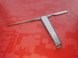 H350-Scula Trabucuri pentru curatat otel argintat Europa de Vest stare buna piesa de calitate lungime 8 cm.