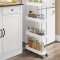 Organizator tip carucior multifunctional cu rotile, 4 rafturi