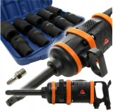 Pistol cheie pneumatica impact 7000Nm 1tol camion tir utilaje +Trusa chei tubulare de forta impact 1tol 17-41mm (TA830+V39465)