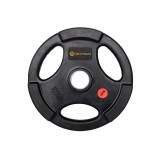 Disc olimpic Sportmann 10kg cauciucat, fier, bara 50mm, negru, fitness