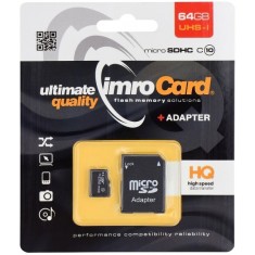 Card Memorie microSDXC Imro, 64Gb, Clasa 10 / UHS-1 U1, Cu Adaptor foto