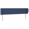 Tablie de pat cu aripioare, albastru, 183x23x78/88 cm textil