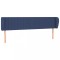 Tablie de pat cu aripioare, albastru, 183x23x78/88 cm textil