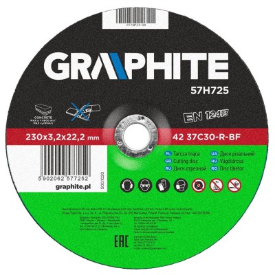Disc debitat piatra GRAPHITE 230 x 3.2 x 22.2 mm foto