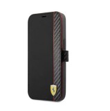 Husa Flip Originala Scuderia Ferrari iPhone 13 Mini - FESAXFLBKP13SBK, Negru, Cu clapeta