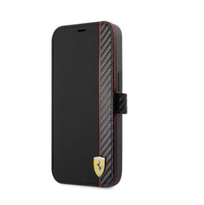 Husa Flip Originala Scuderia Ferrari iPhone 13 Mini - FESAXFLBKP13SBK foto