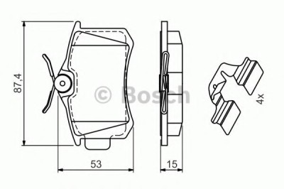 Set placute frana,frana disc VW PASSAT (3A2, 35I) (1988 - 1997) BOSCH 0 986 494 597 foto