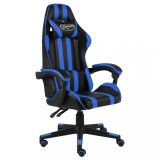 VidaXL Scaun de racing, negru și albastru, piele ecologică