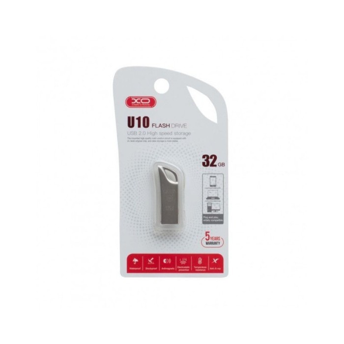 Memorie USB XO, U10 Flash Drive, 32GB Argintiu
