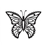 Sticker decorativ Fluture, Negru, 60 cm, 1157ST