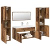 VidaXL Set mobilier de baie, 5 piese, lemn vechi, lemn prelucrat